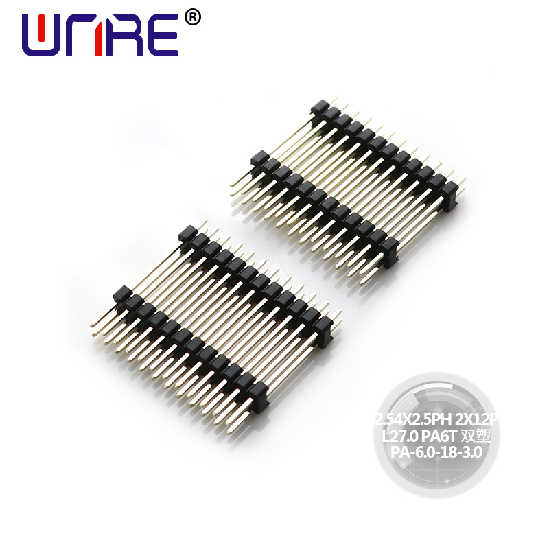 2.54X2.5PH 2X12P L27.0 PA6T Double plastic PA-6.0-18-3.0